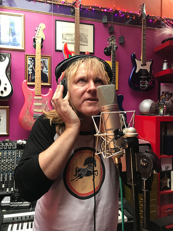Song Writer David Fisher records vocals