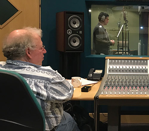 Peter Marsh at work with David at Soundhouse in Acton, London